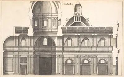 The Orthography Or Geometrical Elevation Of The Inside Of S Ignatiuss Church