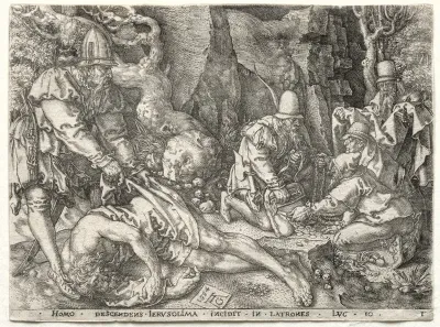 The Parable Of The Good Samaritan The Robbers Attacking The Travelers