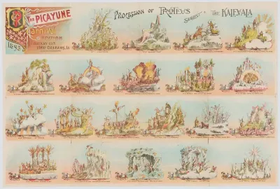 The Picayune Carnival Edition February 13th New Orleans La Procession Of Proteus Subject The Kalevala