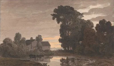 The Pool At Evening
