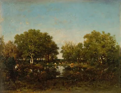 The Pool Memory Of The Forest Of Chambord