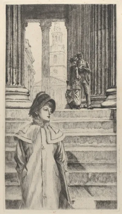 The Portico Of The National Gallery London