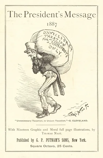 The Presidents Message 1887 Unnecessary Taxation For The Benefit Of Monopolists Only