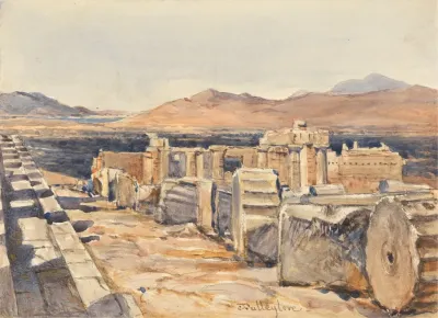 The Propylaea From The Northern Edge Of The Stylobate Of The Parthenon Athens