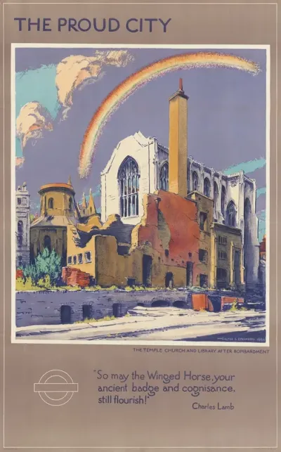 The Proud City The Temple Church And Library After Bombardment