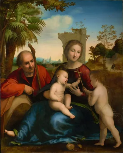 The Rest On The Flight Into Egypt With Saint John The Baptist