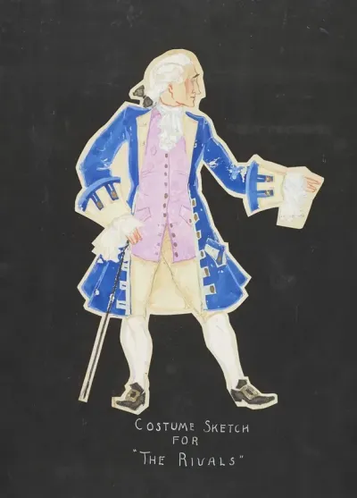 The Rivals Purple Vest Blue Coat Tan Breeches White Stockings