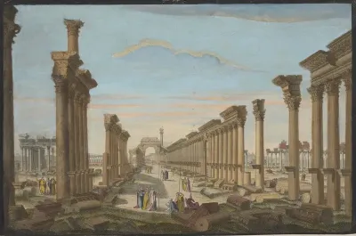 The Ruin Of The Great Temple Of Palmira As Seen From The West