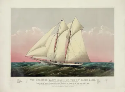 The Schooner Yacht Magic Of The N Y Yacht Club Franklin Osgood Esq Owner And Commander