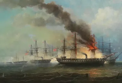 The Sea Battle At Helgoland On 9 May 1864