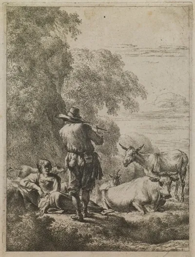 The Shepherd Playing The Flute