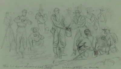 The Soldiers Sharing Rations