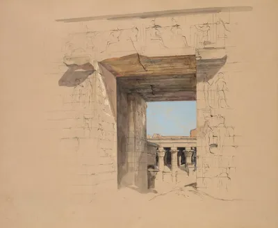 The Temple Of Edfu The Door Of The Pylon