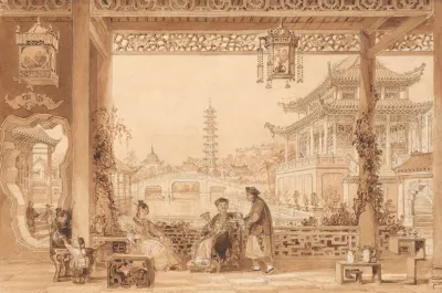The Terrace Of A Mandarins House In Peking