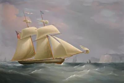 The Topsail Schooner Amy Stockdale Off Dover