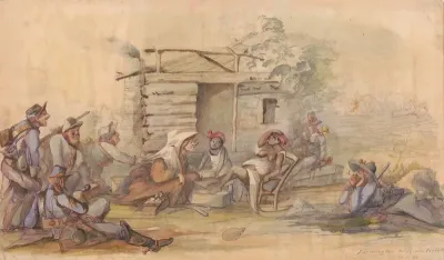 The U S Calvary Taking A Lesson In Surgery Farmington Mississippi April 22 1862