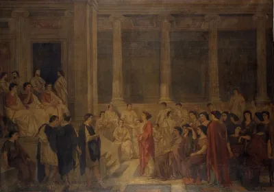 The Vestal Virgins Handing Over The Testament Of Emperor Augustus To The Roman Senate