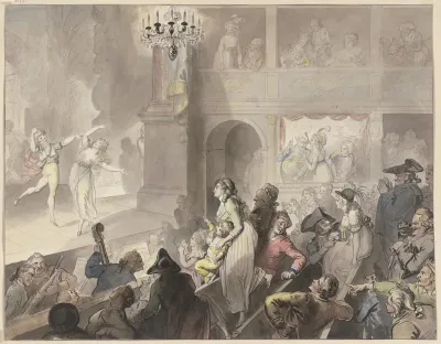 Theaterpublikum Bei Der Vorstellung Eines Ballettstuckes