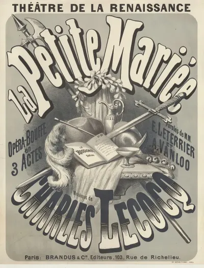 Theatre De La Renaissance La Petite Mariee Opera Bouffe En 3 Actes