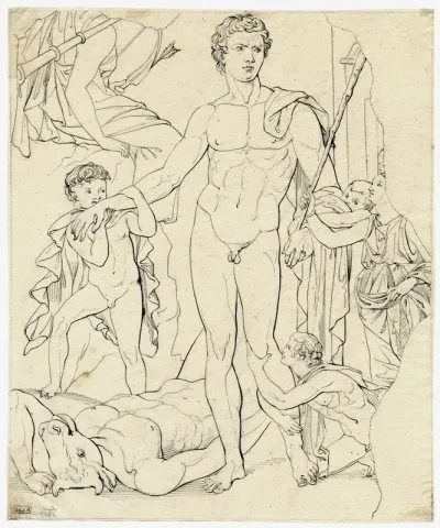 Theseus Honoured After His Victory Over The Minotaur