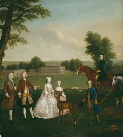 Thomas Lister And Family At Gisburne Park