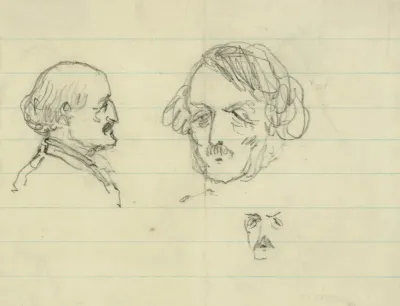 Three Bust Portraits Including Benjamin Butler