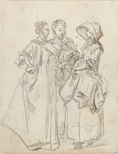 Three Ladies Chatting
