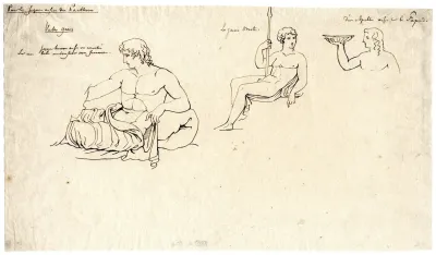 Three Sitting Figures Orestes Apollo And An Unidentifiable Youth