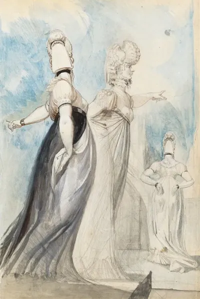 Three Women Promenading