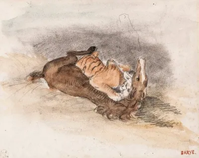 Tigre Devorant Un Cheval