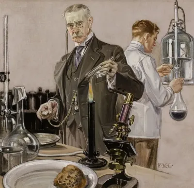 Timing An Experiment Howard Watch Ad Illustration