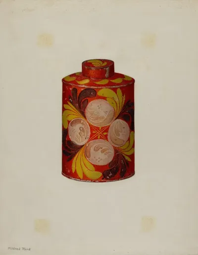 Toleware Tea Caddy 4
