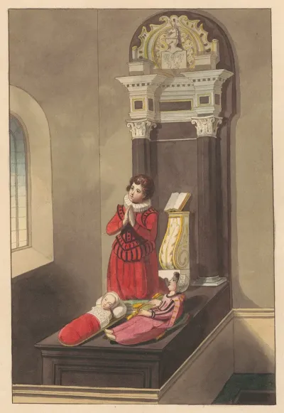 Tomb Of The Three Children Of Sir Thomas Savage From Isleworth Church