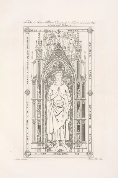 Tombe De Pierre Dherbice Bourgeois De Troyes Decede En 1348 Eglise De St Urbain