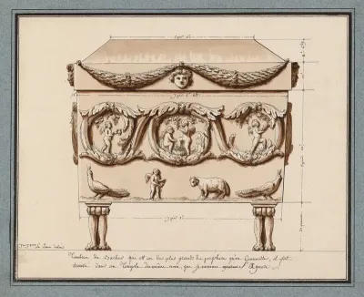 Tombeau De Bachus Qui Est Un Des Plus Grands De Porphire Quon Connoisse Il Fut Trouve Dans Un Temple Du Meme Nom Qui Se Nomme Apresent S Agnese