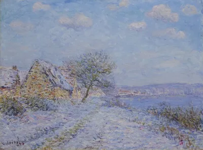 Tournedos Sur Seine Neige Givre Soleil