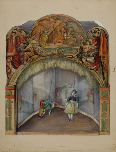 Toy Theater With Automatic Dancer