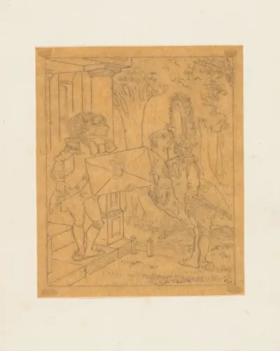 Tracing Of The Fish Footman And The Frog Footman