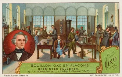 Trade Card For Bouillon Oxo En Flacons With Justus Von Liebig In Giessen In 1840
