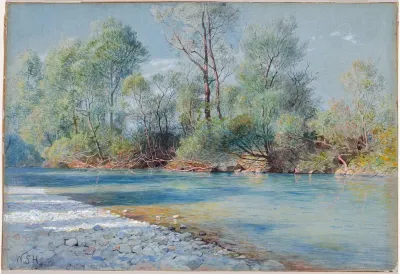 Traunstein River On The Road To Empfig Bavaria