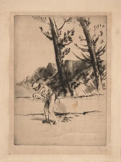 Traveler With Pole Over Shoulder 2