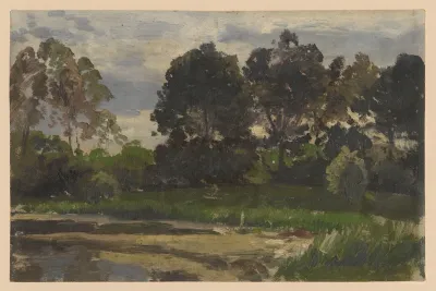 Trees And Scrub By The River Barycz