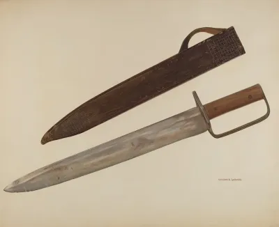 Trench Knife And Sheath