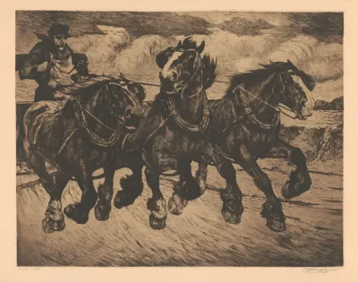 Trois Chevaux Au Galop