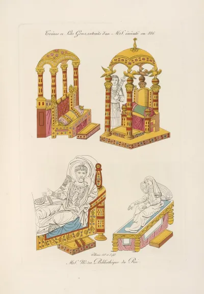 Trones Et Lits Grecs Extraits Dun Ms Execute En 866