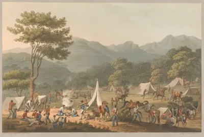 Troop Bivoacked Below The Village Of The Villa Velha 19th May 1811