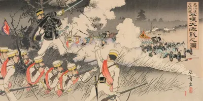 Troops Marching From Weonsan To Pyeongyang And The Fierce Battle Between Two Armies