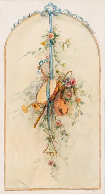Trophy Composed Of Musical Instruments