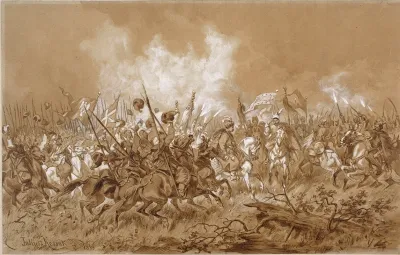 Tuhaj Bej Meets Chmielnicki Scene From Henryk Sienkiewiczs Novel With Fire And Sword