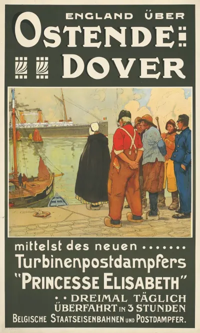 Turbinen Postdampfer Nach England Uber Ostende Dover
